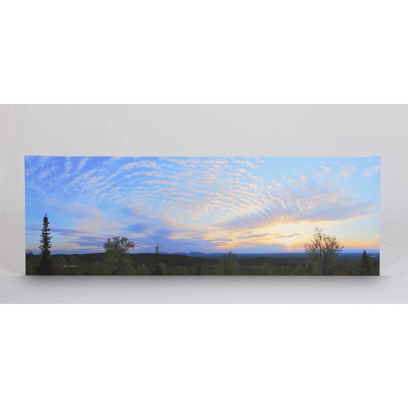 Kesäyön pilvet - 150x50x4cm Canvas-taulu
