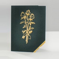 Viistokulmainen kiitoskortti ruusukuvalla, tumma - omasta kuvasta